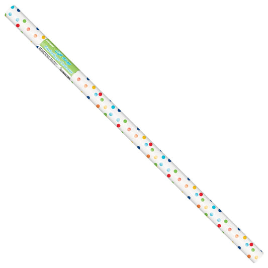 Rainbow Polka Dots Gift Wrap, 30" x 5 ft