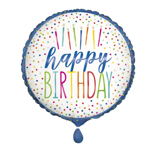 Silver Style Birthday Foil Balloon 18", Packaged