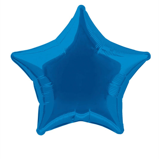 Solid Star Foil Balloon 20", Packaged - Royal Blue