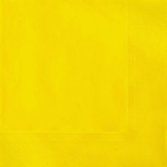 Sunflower Yellow Solid Luncheon Napkins, 50 In A Pack