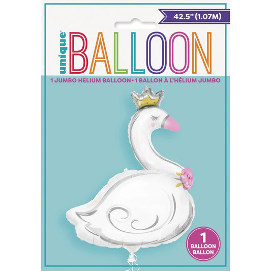 Swan Giant Foil Balloon 42.5", Packaged