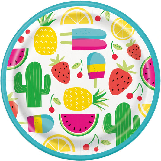 Sweet & Succulent Round 9" Dinner Plates, 8 In A Pack