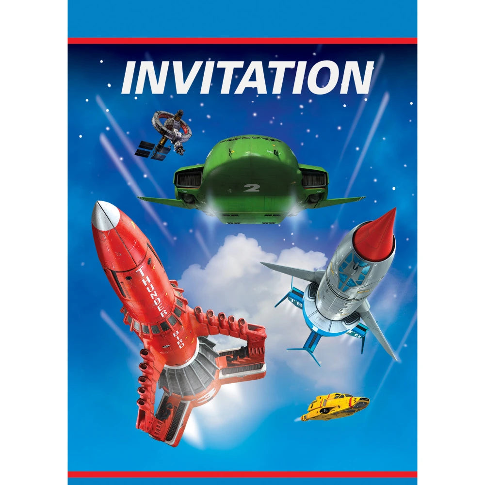 Thunderbirds Invitations, 8 In A Pack