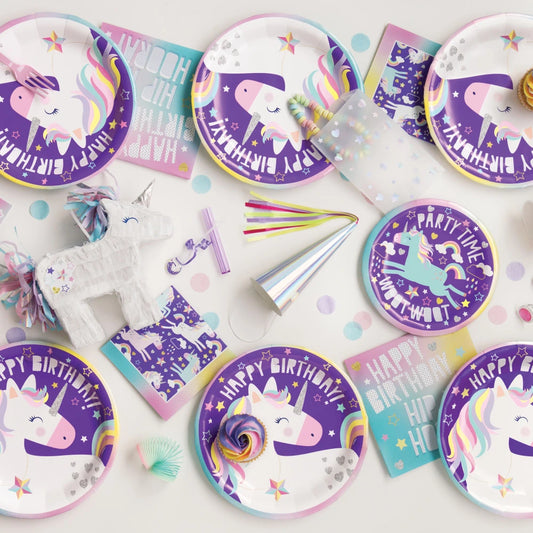 Unicorn Horn Party Hats, 8 In A Pack