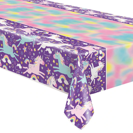 Unicorn Re In A Packangular Plastic Table Cover, 54"x84"