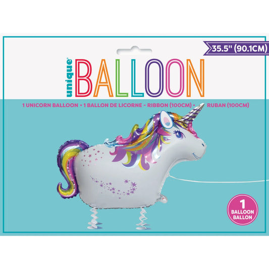 Walking Pet Unicorn Foil Balloon
